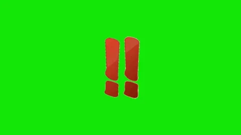 Exclamation icon animation on green background Vidéo 330761033