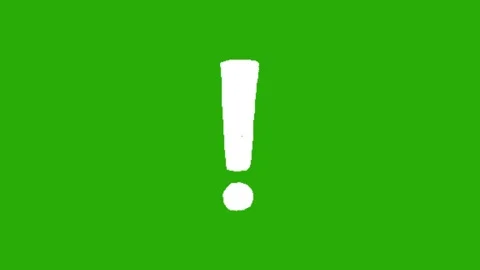 Exclamation icon animation on green background 動画素材 330762790