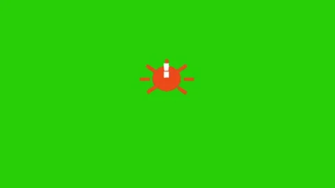 Exclamation icon animation on green background Stock-Footage 333561488