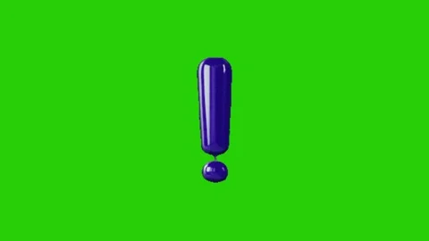 Exclamation icon animation on green background 스톡 동영상 333561515