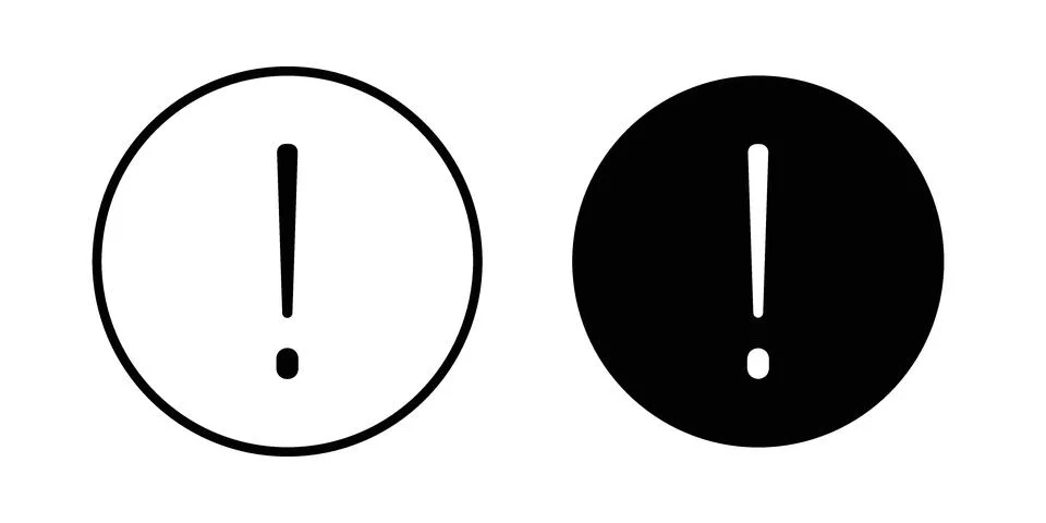 Exclamation icon graphic element. web icon set 库存插图