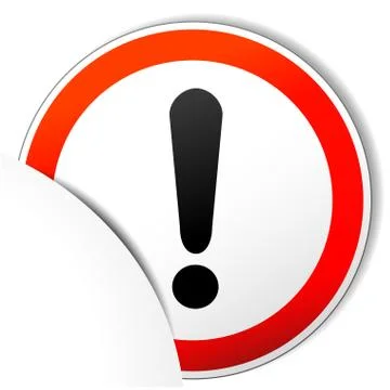 Exclamation icon Stock Illustration