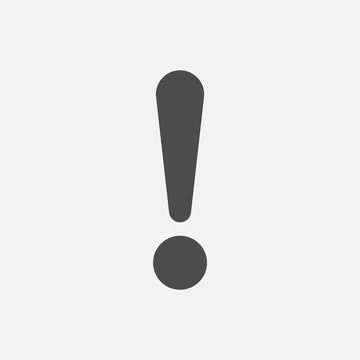 Exclamation icon isolated on white background. Vector illustration. Stock Illustration