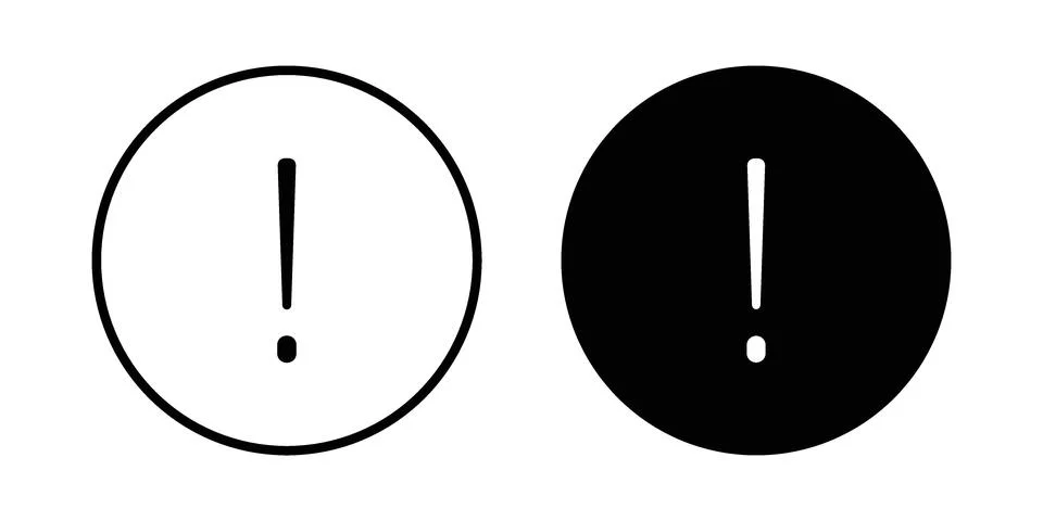 Exclamation icon or illustration vector symbols Stock Illustration
