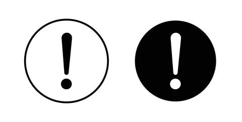 Exclamation icon symbol. Flat Vector illustration Stock Illustration