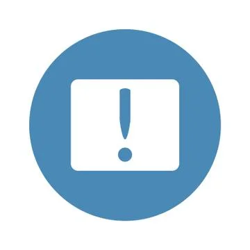 Exclamation Icon Vector flat design style Stock Illustration
