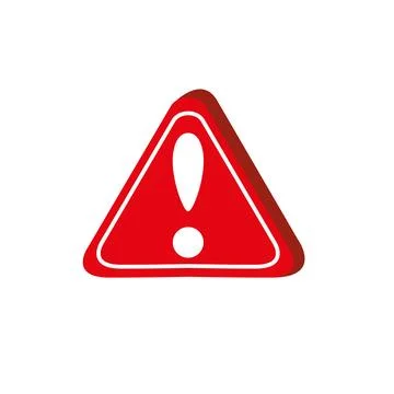Exclamation mark 3d. Caution alarm, danger sign. Attention symbol. Stock-Illustration