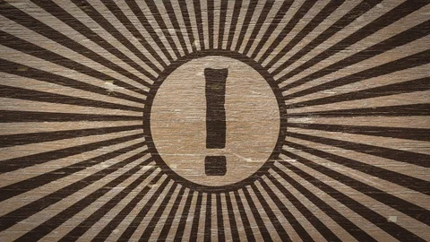 Exclamation Mark. 4K, 60 fps Stock Footage 119697650