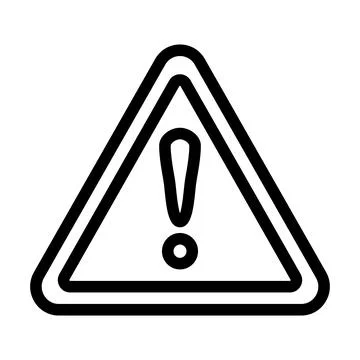 Exclamation mark alert line icon vector illustration 库存插图