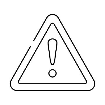 Exclamation mark alert line icon vector illustration 库存插图