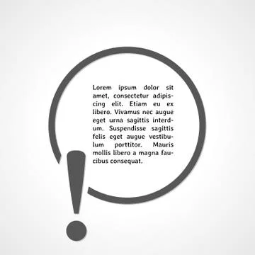 Exclamation mark and circle Stock-Illustration