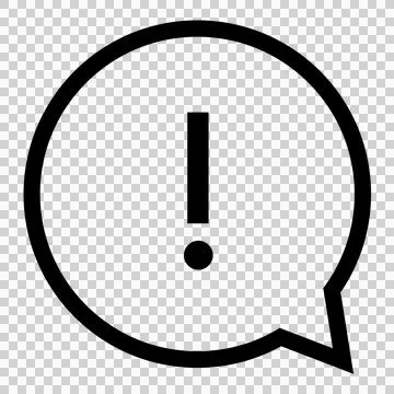 Exclamation mark and simple speech bubble Stock Illustration