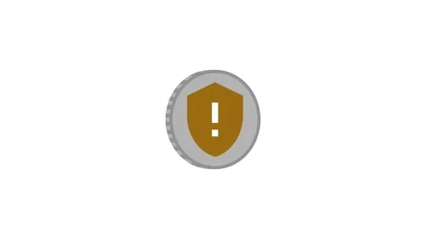 Exclamation mark animated on a white color background. Video stock 256466814