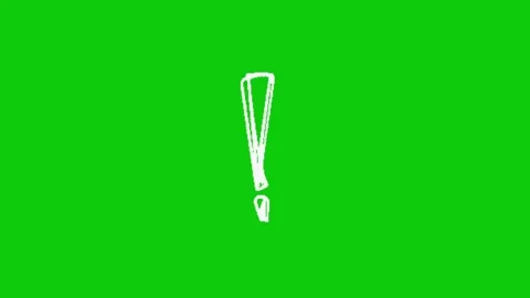 Exclamation mark animation on green screen 库存影片 331967119