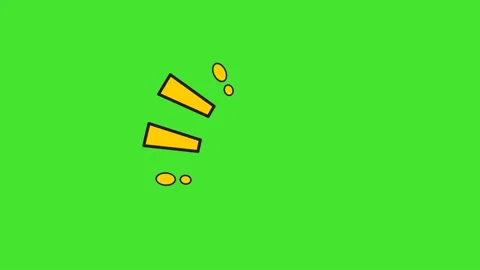 Exclamation Mark Animation on Green Screen 스톡 동영상 346740955