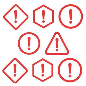 Exclamation mark. The attention icon. Danger symbol. Alert icon Stock Illustration