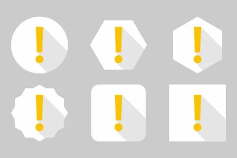 Exclamation mark, Attention sign, Caution icon, Hazard warning symbol, vector Stock Illustration