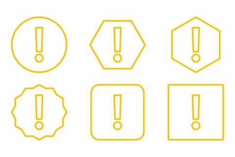 Exclamation mark, Attention sign, Caution icon, Hazard warning symbol, vector Stock Illustration