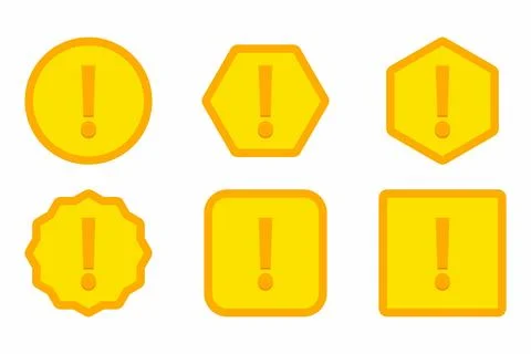 Exclamation mark, Attention sign, Caution icon, Hazard warning symbol, vector Stockillustratie