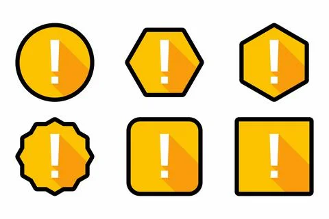 Exclamation mark, Attention sign, Caution icon, Hazard warning symbol, vector Stockillustratie