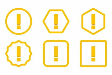 Exclamation mark, Attention sign, Caution icon, Hazard warning symbol, vector Stock Illustration