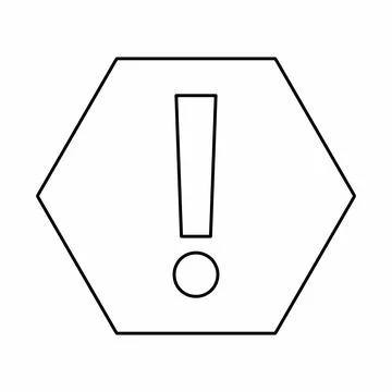 Exclamation mark, Attention sign, Caution icon, Hazard warning symbol, vector Stock Illustration