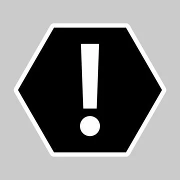 Exclamation mark, Attention sign, Caution icon, Hazard warning symbol, vector Stock Illustration