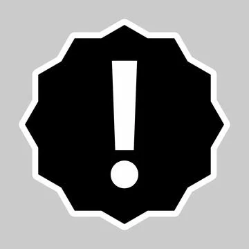Exclamation mark, Attention sign, Caution icon, Hazard warning symbol, vector Stock Illustration