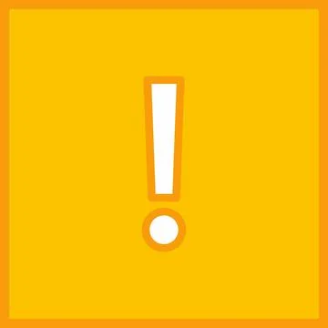 Exclamation mark, Attention sign, Caution icon, Hazard warning symbol, vector Illustrazione stock