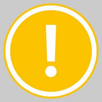 Exclamation mark, Attention sign, Caution icon, Hazard warning symbol, vector Illustrazione stock