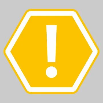 Exclamation mark, Attention sign, Caution icon, Hazard warning symbol, vector Stock Illustration