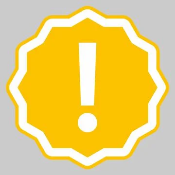 Exclamation mark, Attention sign, Caution icon, Hazard warning symbol, vector Stock Illustration