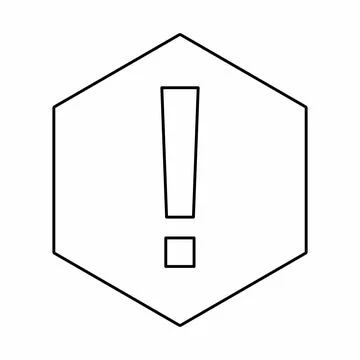 Exclamation mark, Attention sign, Caution icon, Hazard warning symbol, vector Stock Illustration