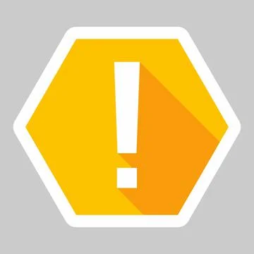 Exclamation mark, Attention sign, Caution icon, Hazard warning symbol, vector Stock Illustration