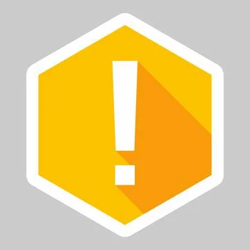 Exclamation mark, Attention sign, Caution icon, Hazard warning symbol, vector Stock Illustration