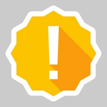 Exclamation mark, Attention sign, Caution icon, Hazard warning symbol, vector Stock Illustration