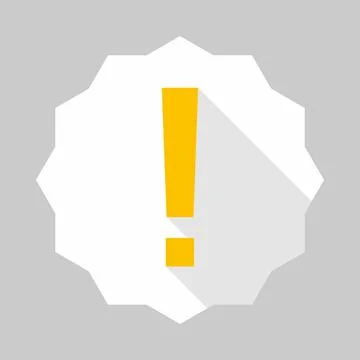 Exclamation mark, Attention sign, Caution icon, Hazard warning symbol, vector Stock Illustration