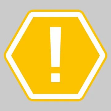 Exclamation mark, Attention sign, Caution icon, Hazard warning symbol, vector Stock Illustration