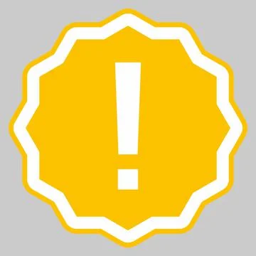 Exclamation mark, Attention sign, Caution icon, Hazard warning symbol, vector Stock Illustration