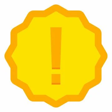 Exclamation mark, Attention sign, Caution icon, Hazard warning symbol, vector Stock Illustration