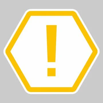 Exclamation mark, Attention sign, Caution icon, Hazard warning symbol, vector Illustrazione stock
