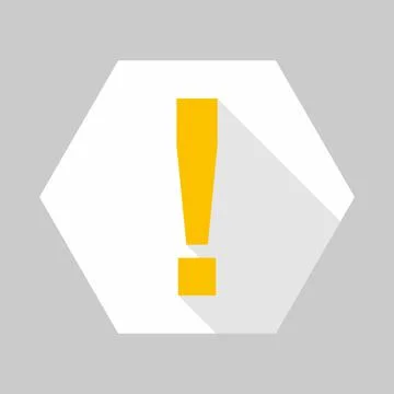 Exclamation mark, Attention sign, Caution icon, Hazard warning symbol, vector Stock Illustration