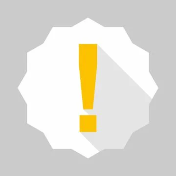 Exclamation mark, Attention sign, Caution icon, Hazard warning symbol, vector Stock Illustration