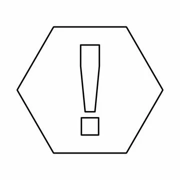 Exclamation mark, Attention sign, Caution icon, Hazard warning symbol, vector Stock Illustration