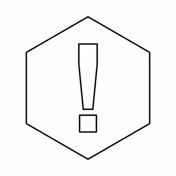 Exclamation mark, Attention sign, Caution icon, Hazard warning symbol, vector Stock Illustration