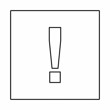 Exclamation mark, Attention sign, Caution icon, Hazard warning symbol, vector Stock Illustration
