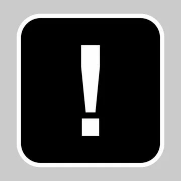 Exclamation mark, Attention sign, Caution icon, Hazard warning symbol, vector Stock Illustration
