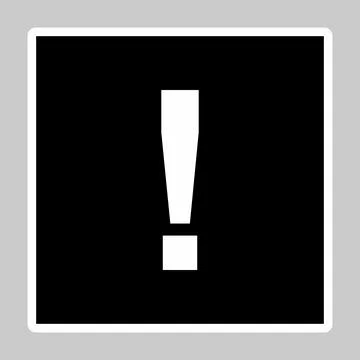 Exclamation mark, Attention sign, Caution icon, Hazard warning symbol, vector Stock Illustration