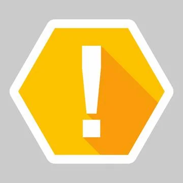 Exclamation mark, Attention sign, Caution icon, Hazard warning symbol, vector Stock Illustration