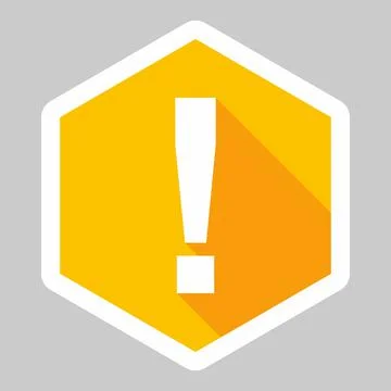 Exclamation mark, Attention sign, Caution icon, Hazard warning symbol, vector Stock Illustration